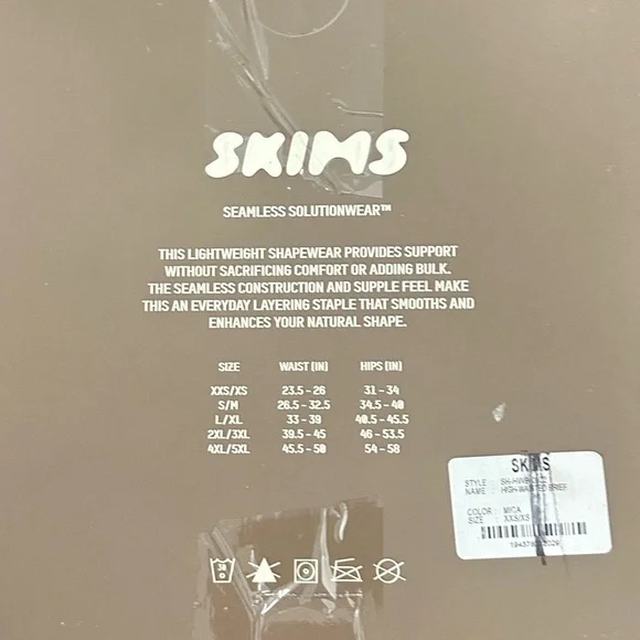 NEW Skims Sculpting High-Waisted Brief in Mica - Size XXS/XS - Picture 7 of 7